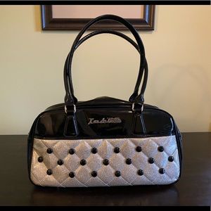 Lux De Ville Cadillac Style Silver Sparkly Handbag